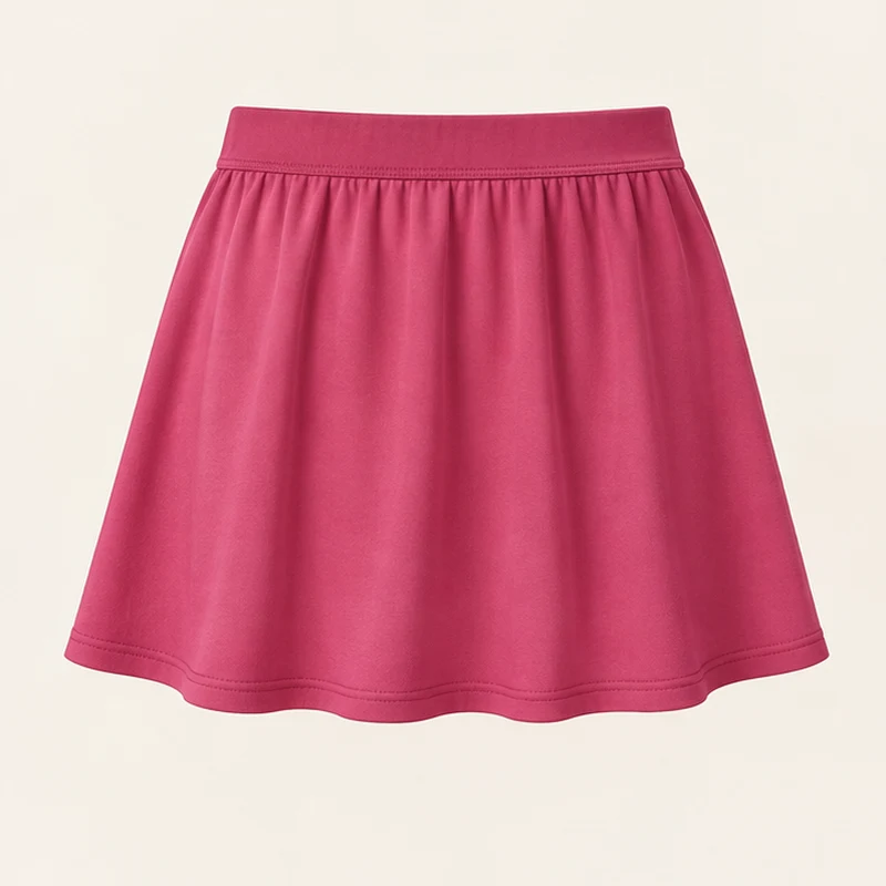 Berry pink Berry Soft Pull-On Skirt, front view